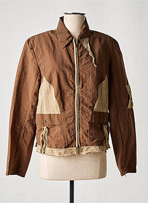 Veste casual coupe droite marron UN POINT C EST TOUT femme