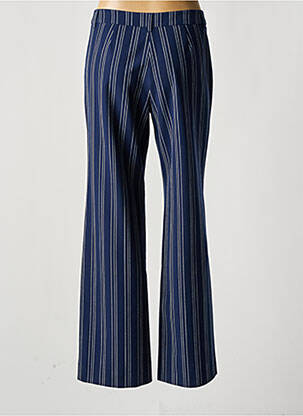 Pantalon droit tissage crêpe taille haute bleu OLSEN femme