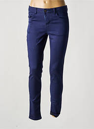 Pantalon slim taille basse taille basse bleu BROADWAY femme