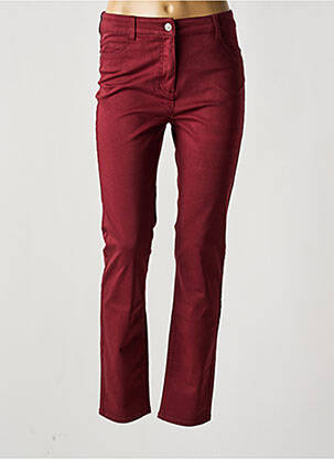 Pantalon slim tissage popeline taille normale rouge OLSEN femme
