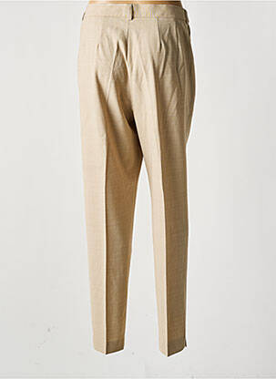 Pantalon droit taille à pinces taille haute beige IMMAC femme