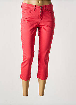 Pantacourt stretch taille normale rouge KANOPE femme