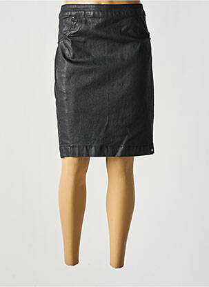 Jupe mi-longue stretch noir KANOPE femme