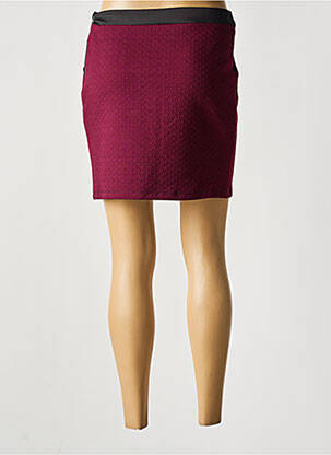 Jupe courte taille à pinces rouge AKELA KEY femme