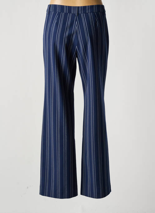 Pantalon droit tissage crêpe taille haute bleu OLSEN femme