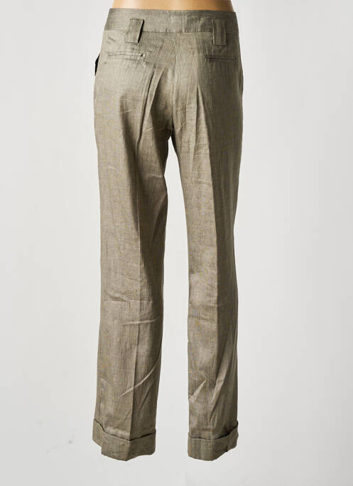 Pantalon droit marron FLEUR DE SEL pour femme