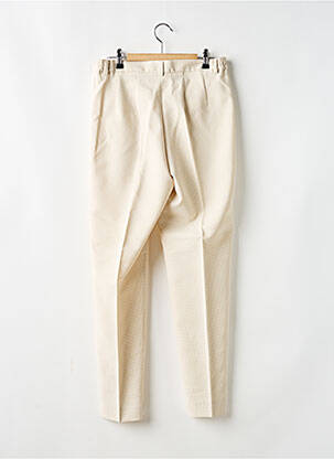 Pantalon droit tissage popeline taille normale beige IMMAC femme