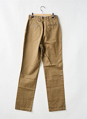 Pantalon droit fermeture zippée sous rabat boutonné taille normale beige CEDIXSEPT femme