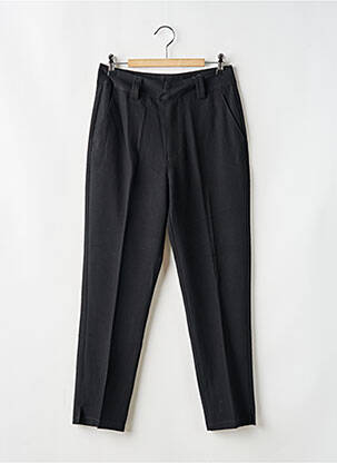 Pantalon droit tissage popeline taille normale noir BROADWAY femme
