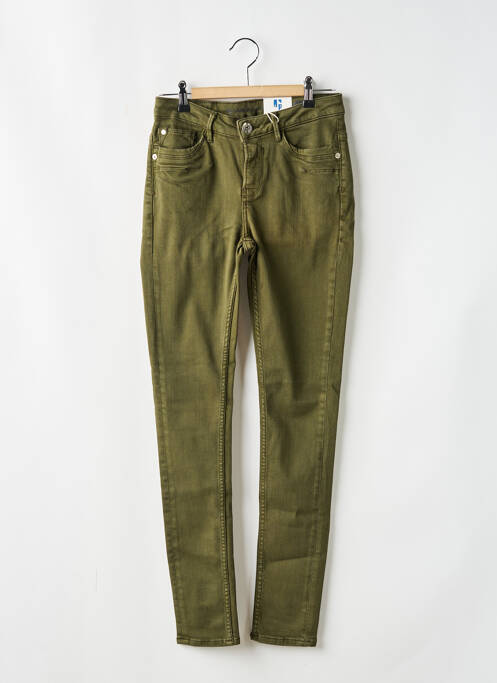 Pantalon slim stretch taille normale vert GARCIA femme