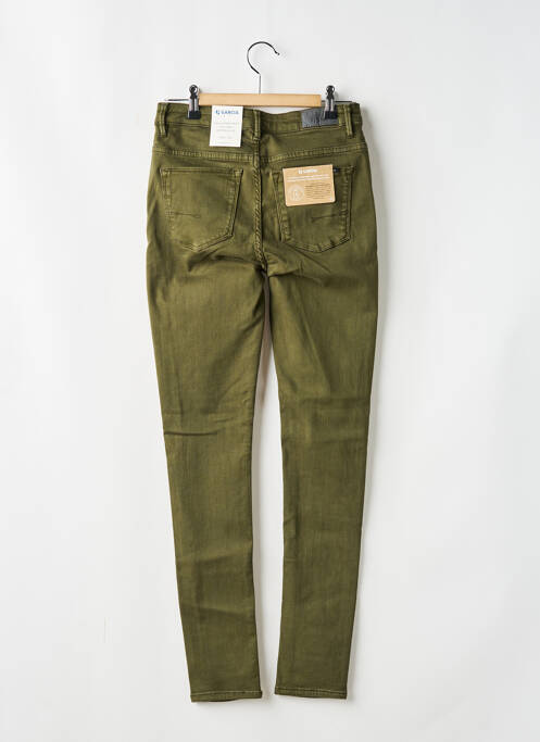 Pantalon slim stretch taille normale vert GARCIA femme