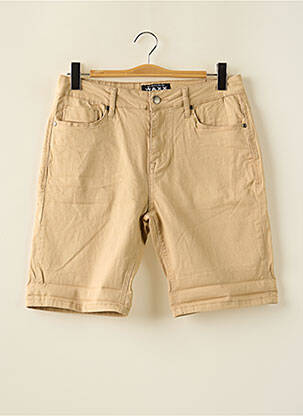 Bermuda coupe droite taille normale beige WAXX homme