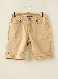 Bermuda coupe droite taille normale beige WAXX homme