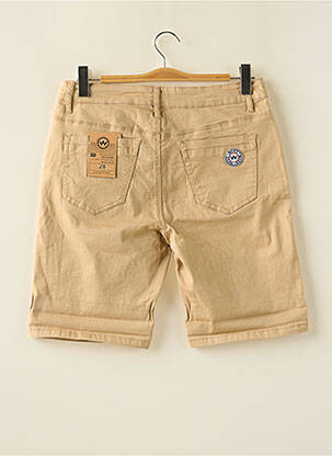 Bermuda coupe droite taille normale beige WAXX homme