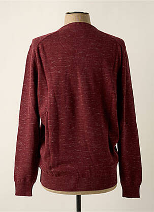 Pull col v manches longues rouge LERROS homme