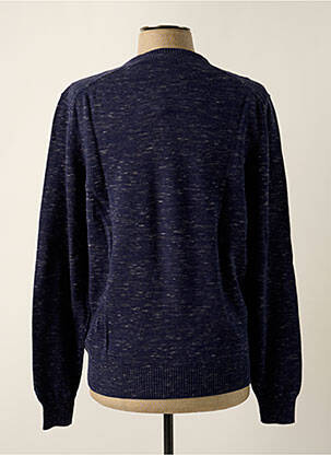 Pull col v manches longues bleu LERROS homme