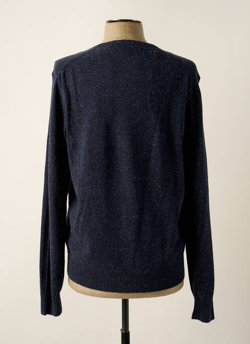 Pull stretch manches longues bleu LERROS homme