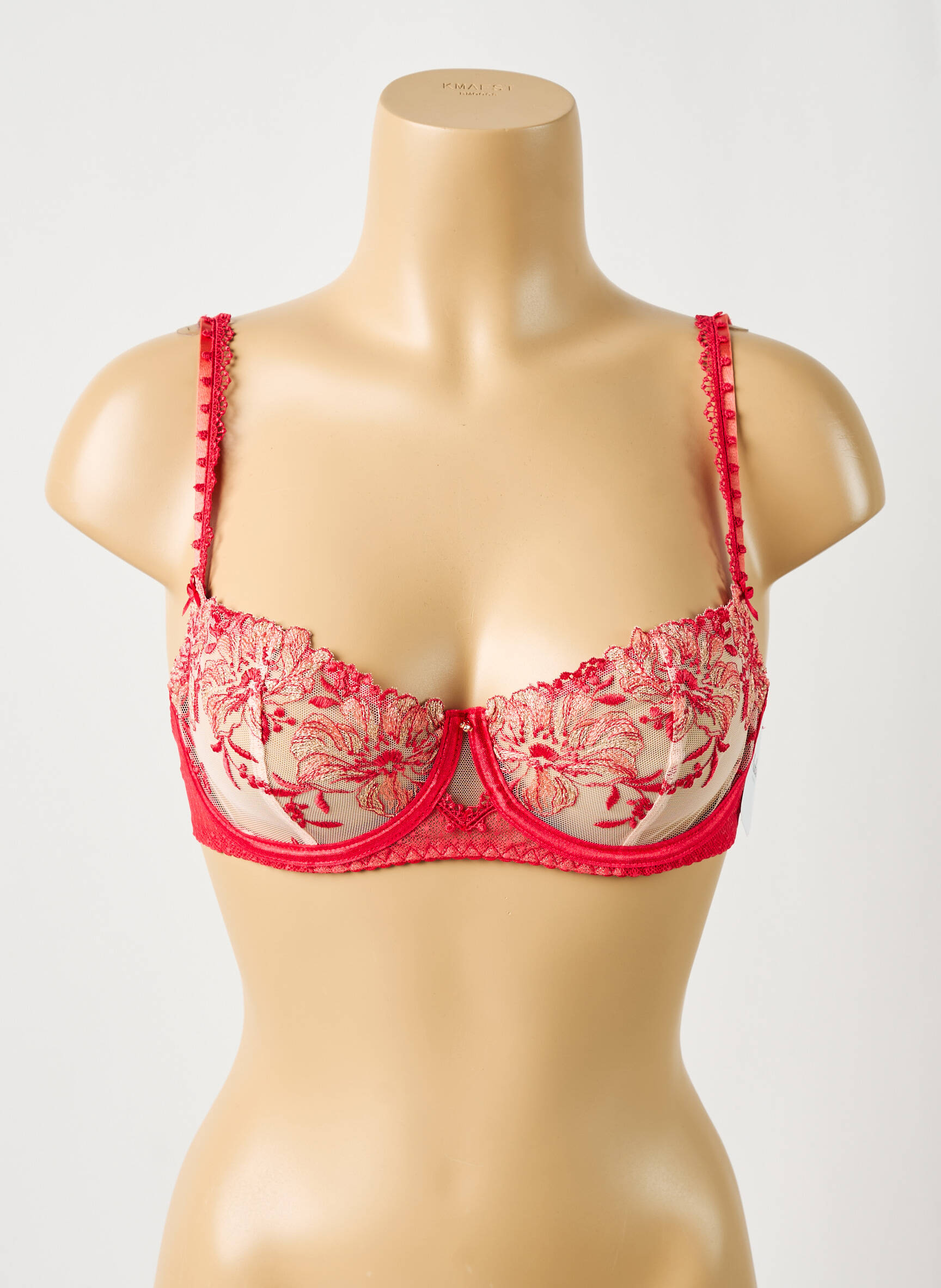 Soutien-gorge légère et transparente haut soutien-gorge emboitant rouge AUBADE femme