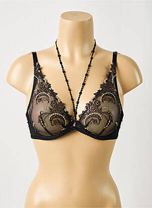 Soutien-gorge effet matière satinée haut soutien-gorge emboitant noir AUBADE femme