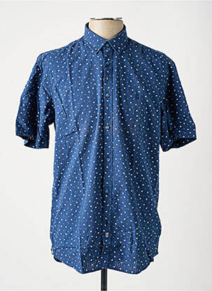 Chemise manches courtes imprimé fantaisie bleu LERROS homme
