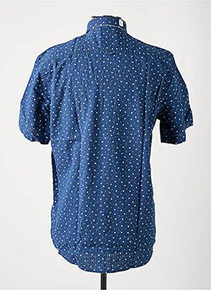 Chemise manches courtes imprimé fantaisie bleu LERROS homme