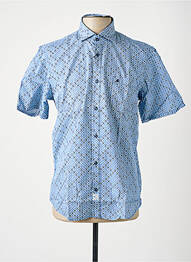 Chemise manches courtes imprimé fantaisie bleu LERROS homme