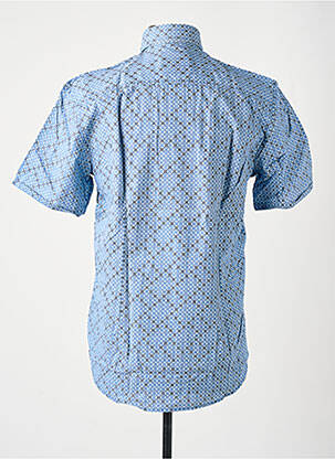 Chemise manches courtes imprimé fantaisie bleu LERROS homme