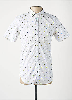 Chemise manches courtes imprimé fantaisie blanc GARCIA homme