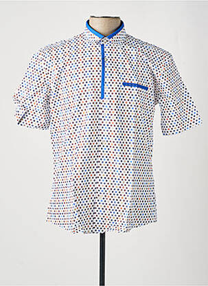 Chemise manches courtes poches bleu CAP 10 TEN homme