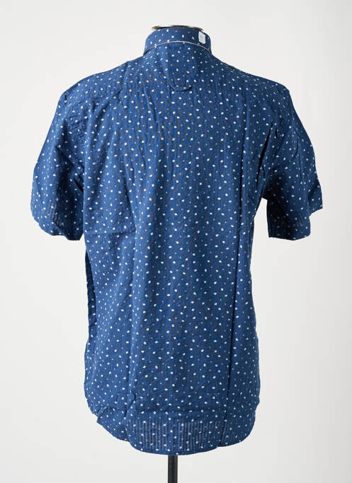 Chemise manches courtes imprimé fantaisie bleu LERROS homme