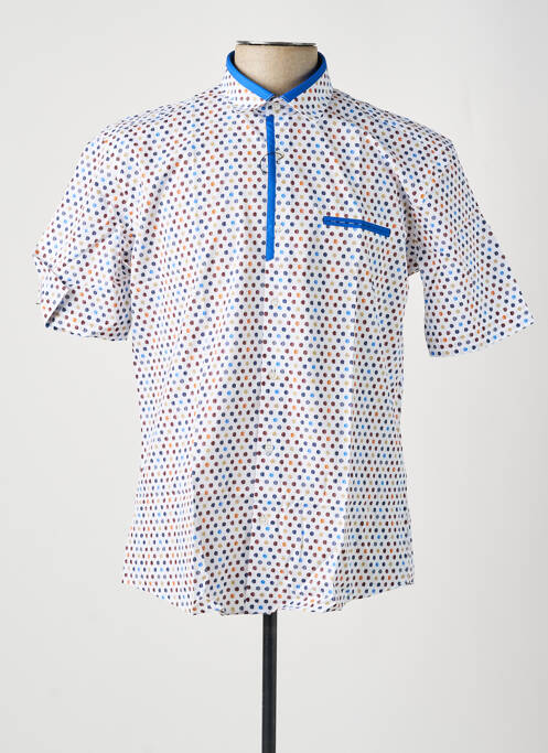 Chemise manches courtes poches bleu CAP 10 TEN homme