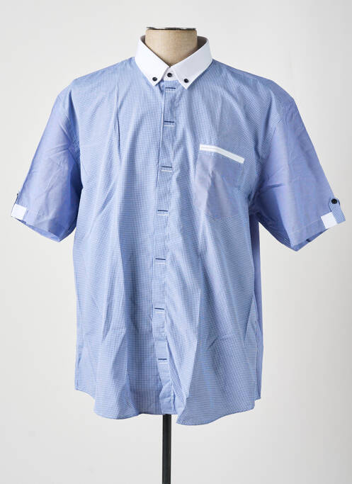 Chemise manches courtes bleu CAP 10 TEN pour homme