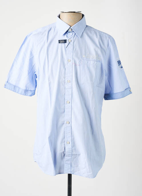 Chemise manches courtes bleu LERROS pour homme