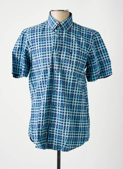 Chemise manches courtes bleu LERROS pour homme