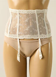 Guêpière/porte-jarretelle avec armature blanc AUBADE femme