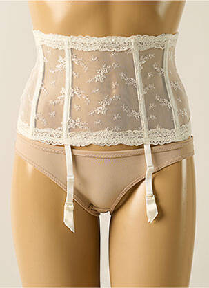 Guêpière/porte-jarretelle avec armature blanc AUBADE femme