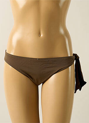 Bas de maillot de bain effet matière satinée culotte vert AUBADE femme