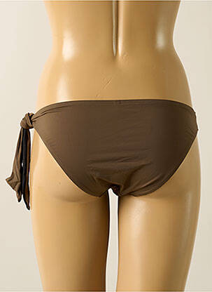 Bas de maillot de bain effet matière satinée culotte vert AUBADE femme