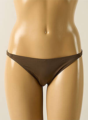 Bas de maillot de bain effet matière satinée culotte vert AUBADE femme