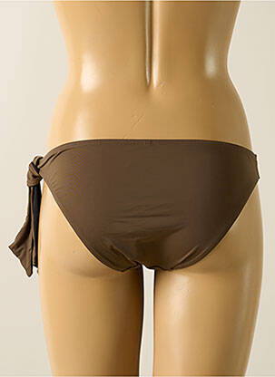 Bas de maillot de bain effet matière satinée culotte vert AUBADE femme