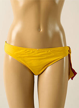Bas de maillot de bain tissage satiné culotte jaune AUBADE femme