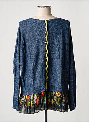 Pull coupe droite manches longues bleu HIGH POINT femme