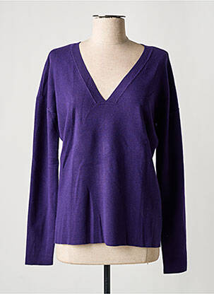 Pull coupe droite manches longues violet MICHAEL KORS femme