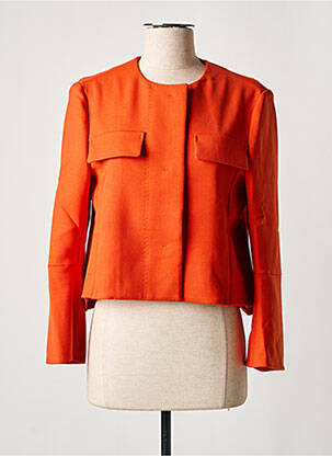 Veste chic fermeture boutonnée sur le devant orange LUISA CERANO femme