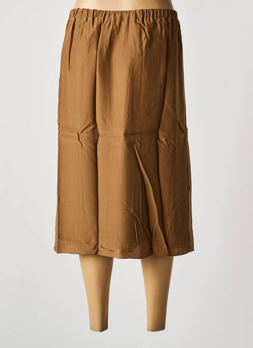 Jupe mi-longue marron LUISA CERANO pour femme