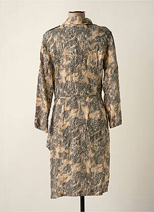 Robe mi-longue manches longues manches longues gris GEORGES RECH femme