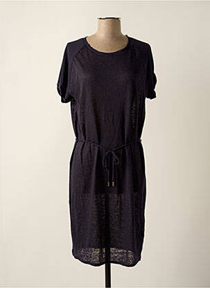 Robe mi-longue manches courtes manches courtes bleu CALVIN KLEIN femme