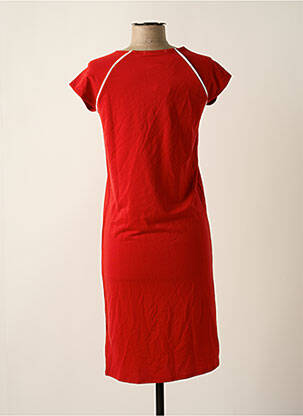 Robe mi-longue manches courtes manches courtes rouge MONTAGUT femme