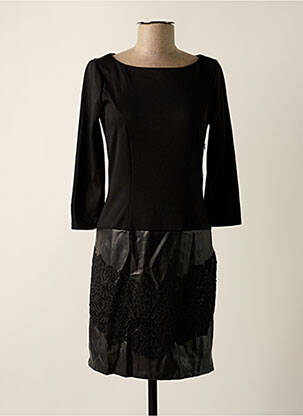 Robe courte manches longues manches longues noir NAF NAF femme