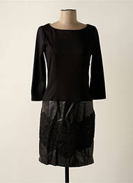 Robe courte manches longues manches longues noir NAF NAF femme